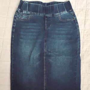BE-Girl Midi Length Denim Skirt